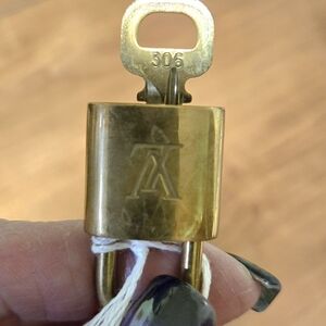 Louis Vuitton Gold Padlock with Key